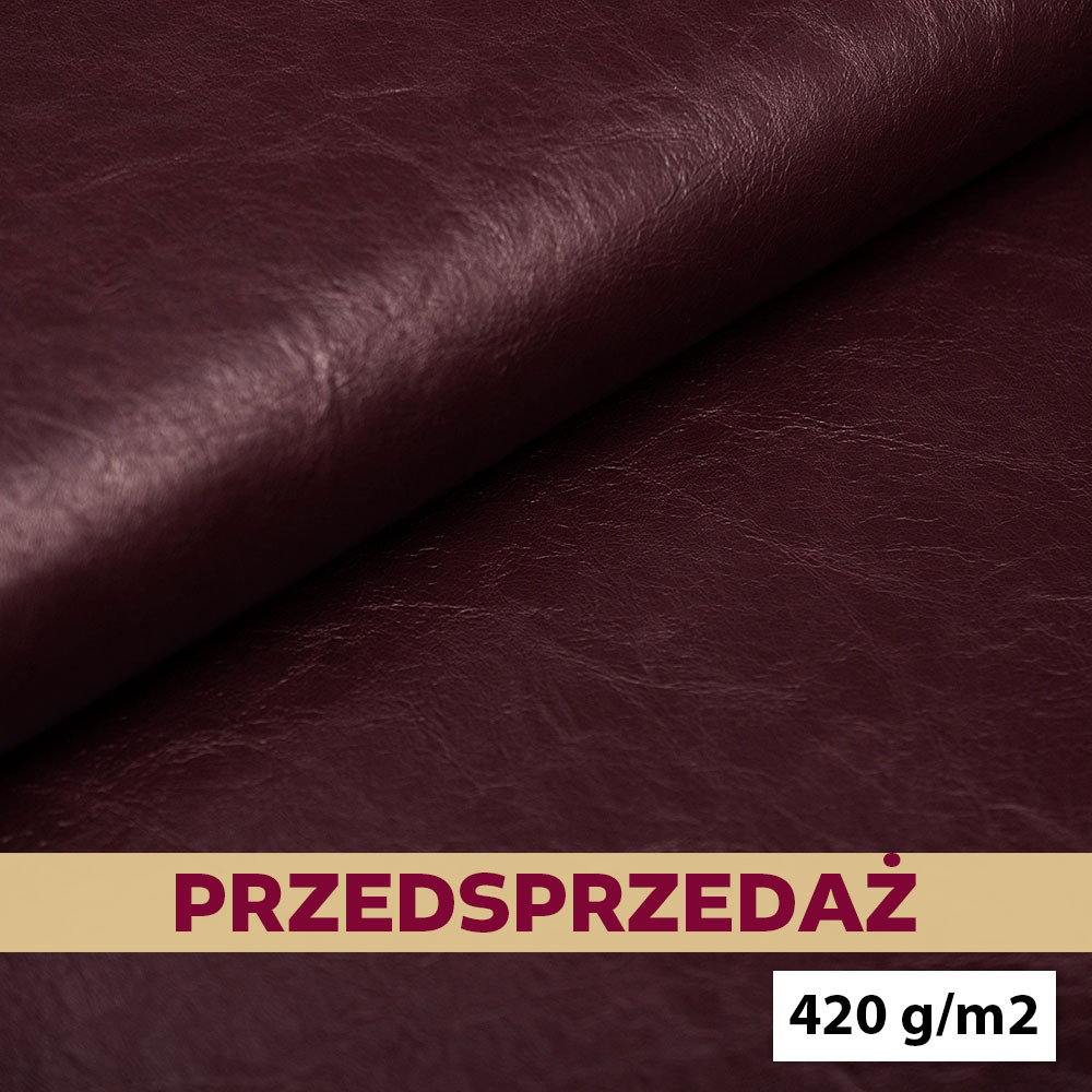 Ekoskóra Vintage to stylowy materiał o wyrazistej, nieregularnej strukturze, która efektownie nawiązuje do wyglądu naturalnej skóry.