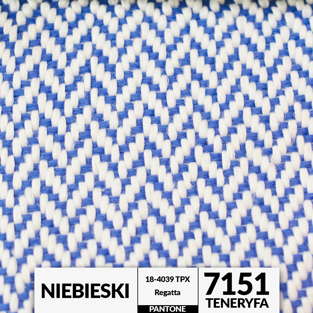 Ogrodowa tkanina TENERYFA w modnym wzorze jodełki, rewelacyjnie ozdobi niejeden taras, ogród czy balkon.