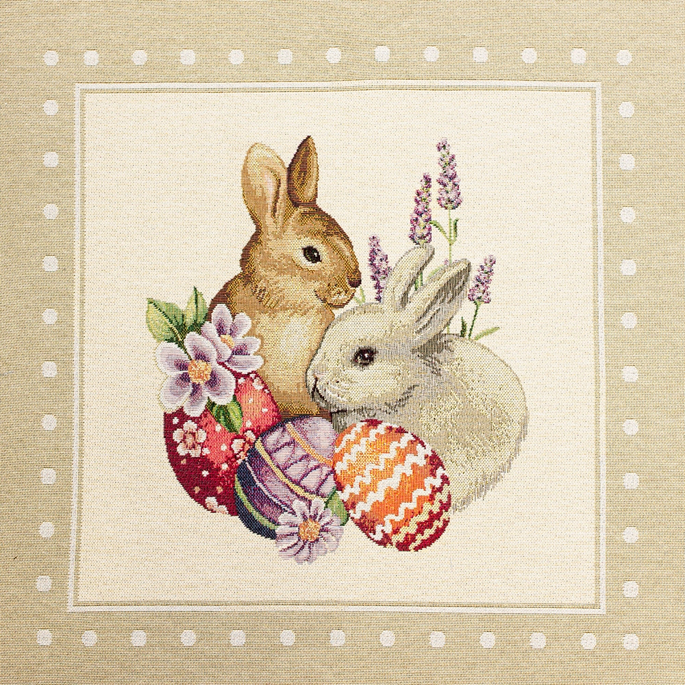 Tkanina żakard gobelinowy, panel na poduszkę.