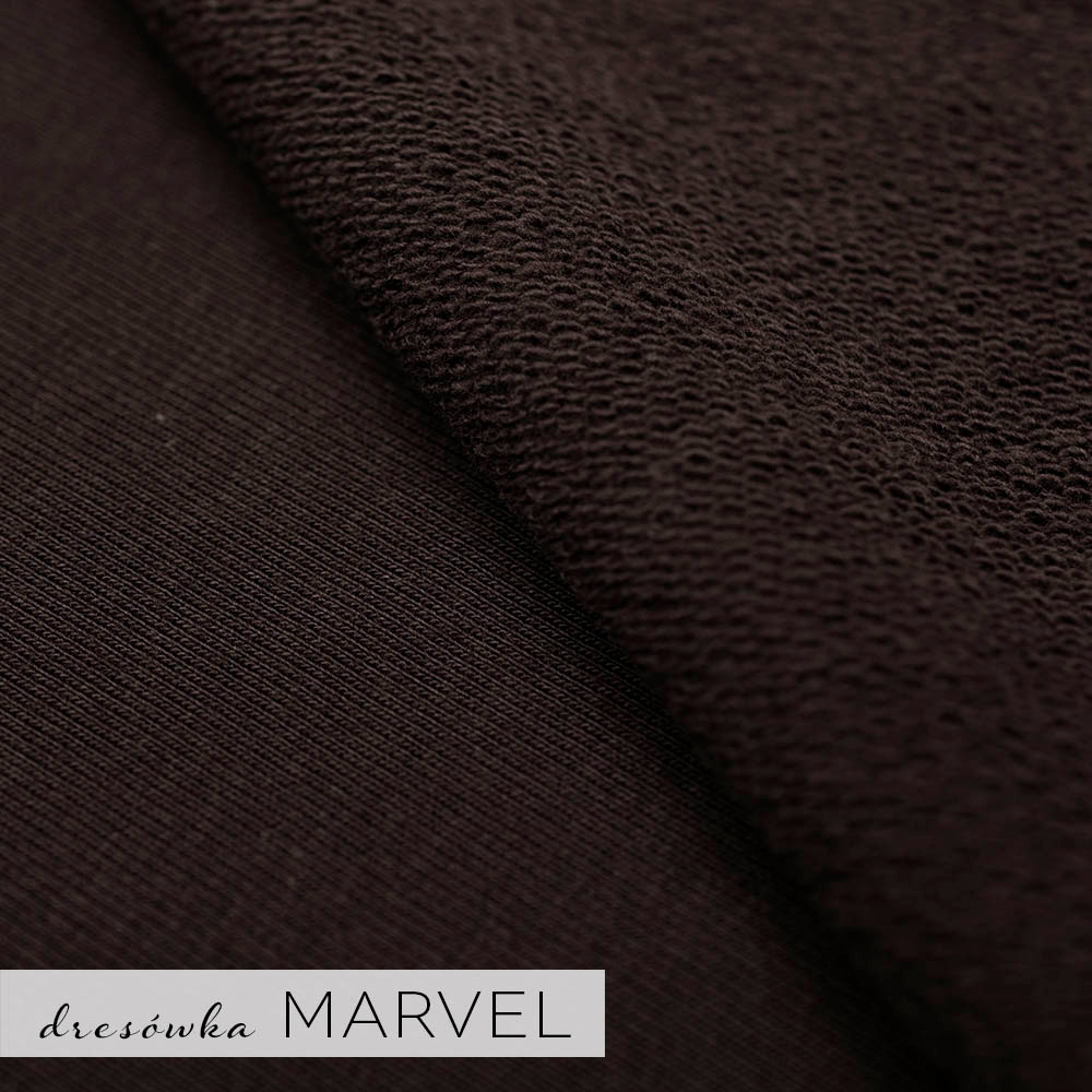 Bawełniana dzianina dresowa Marvel o grubszym spodzie pętelkowym.