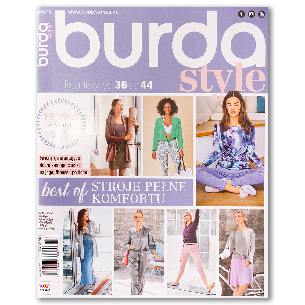 Burda Best Of to starannie wybrane, najpopularniejsze wykroje z poprzednich wydań, zebrane w jednym numerze.