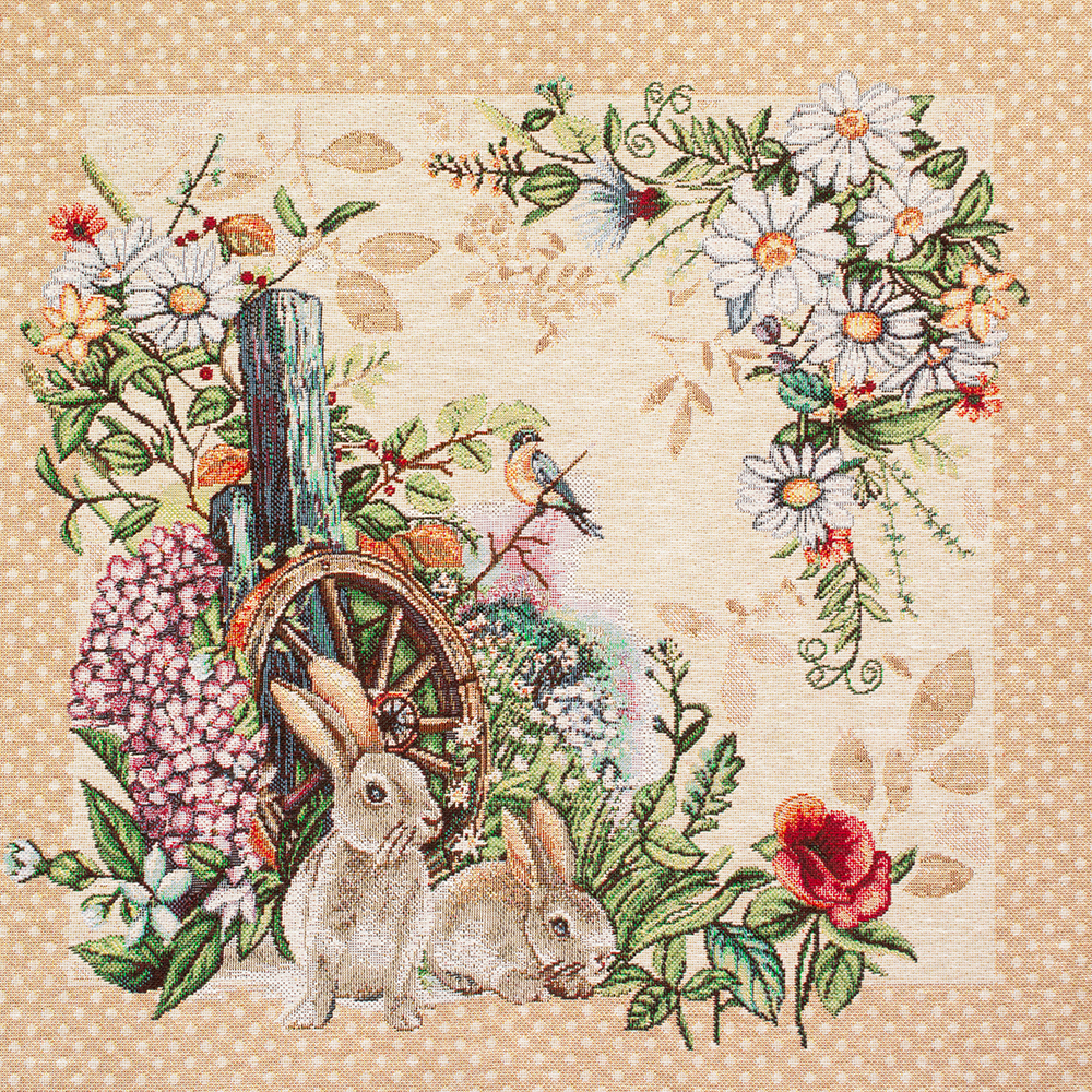 Tkanina żakardowa gobelinowa, panel na poduszkę, doskonale dopełni wystrój wnętrza.