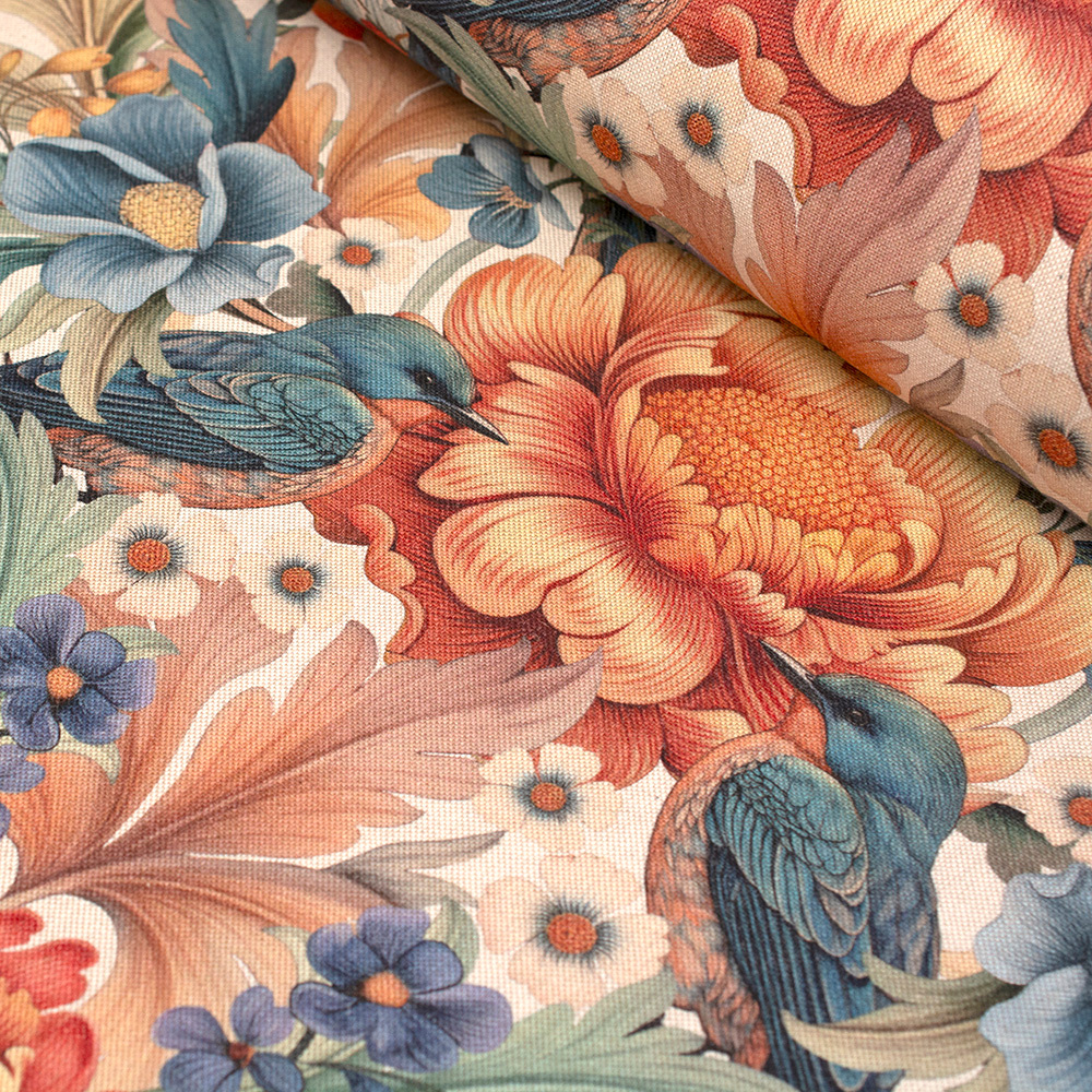 Bawełniana tkanina dekoracyjna z drukowanym wzorem to materiał, który łączy naturalność z efektownym wyglądem.