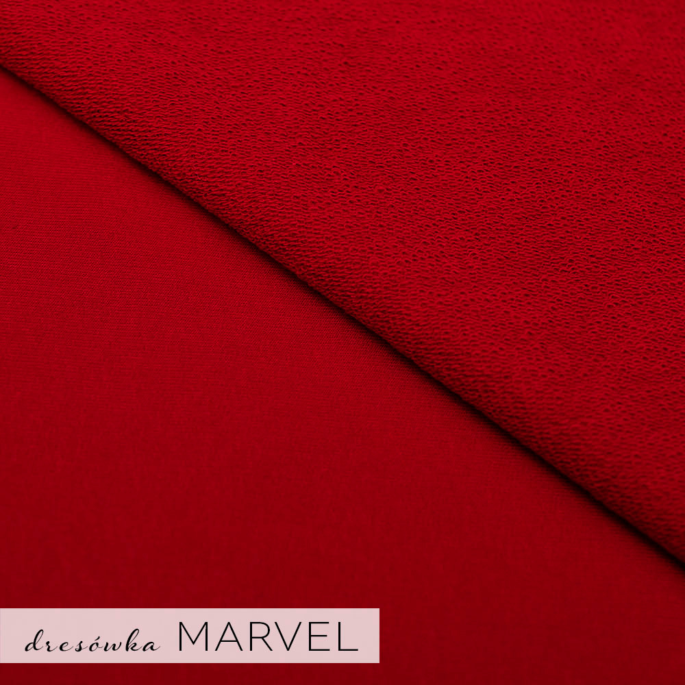 Bawełniana dzianina dresowa Marvel o grubszym spodzie pętelkowym.