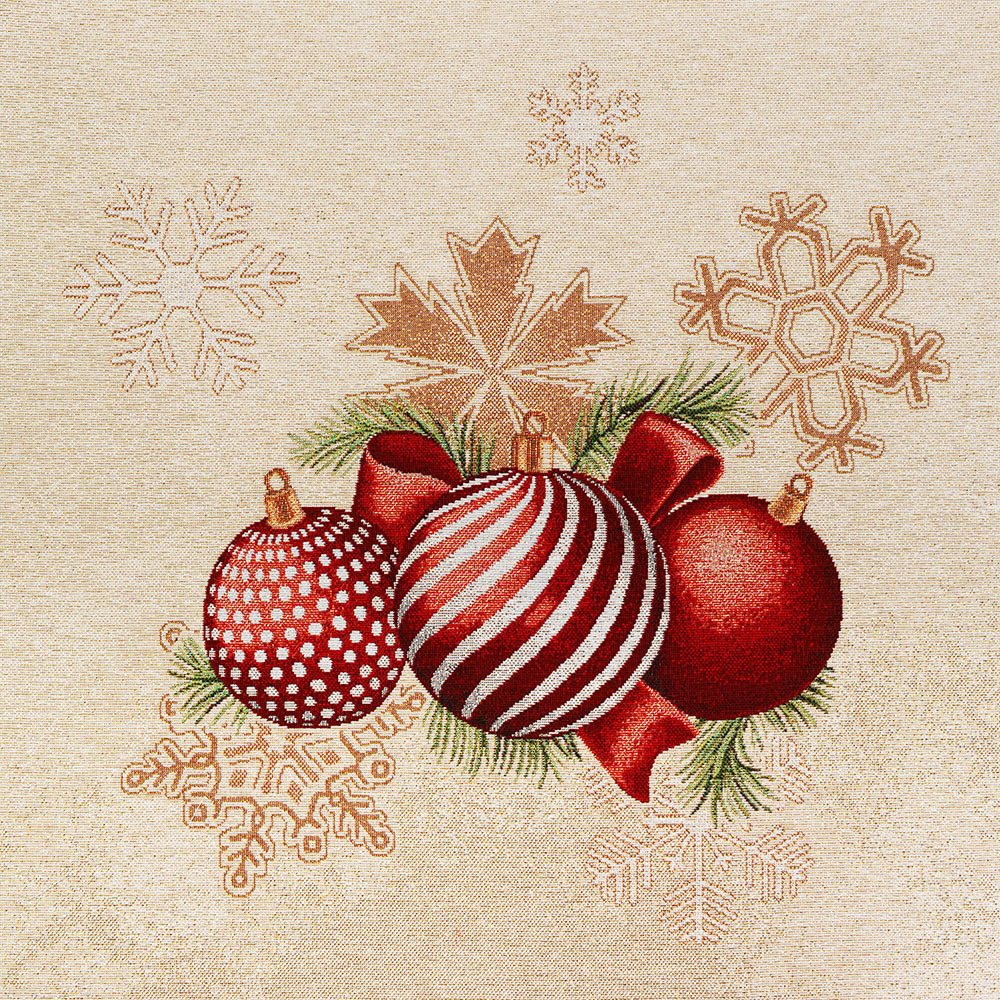 Tkanina żakard gobelinowy w formie panelu na poduszki.