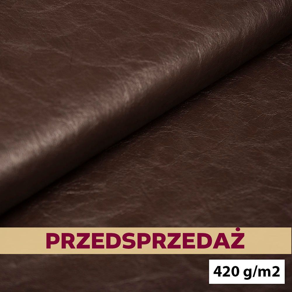 Ekoskóra Vintage to stylowy materiał o wyrazistej, nieregularnej strukturze, która efektownie nawiązuje do wyglądu naturalnej skóry.