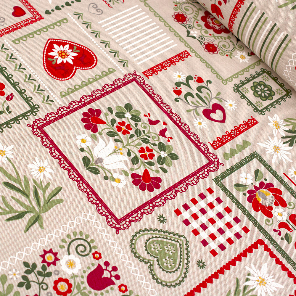 Bawełniana tkanina dekoracyjna z drukowanym wzorem to materiał, który łączy naturalność z efektownym wyglądem.