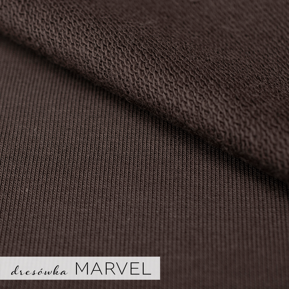 Bawełniana dzianina dresowa Marvel o grubszym spodzie pętelkowym.