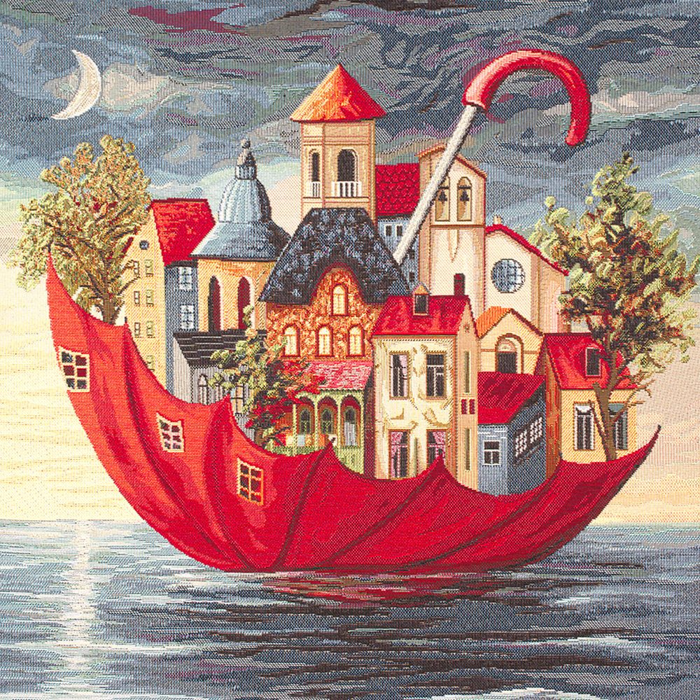 Tkanina żakardowa gobelinowa, panel na poduszkę, doskonale dopełni wystrój wnętrza.