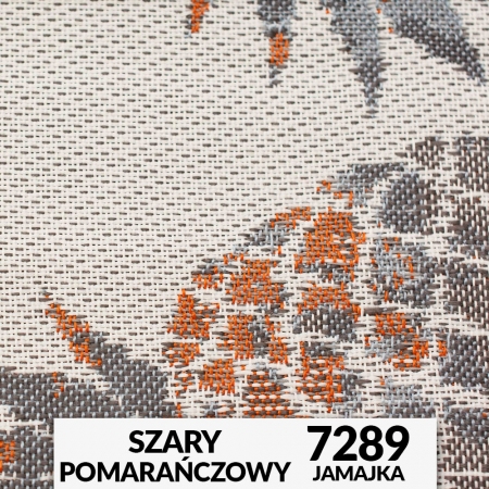 Ogrodowa tkanina JAMAJKA w wesołym wzorze ananasów, rewelacyjnie ozdobi niejeden taras, ogród czy balkon.