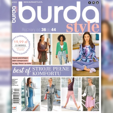 Specjalne wydanie miesięcznika Burda z zebranymi najlepszymi modelami z serii STROJE PEŁNE KOMFORTU.