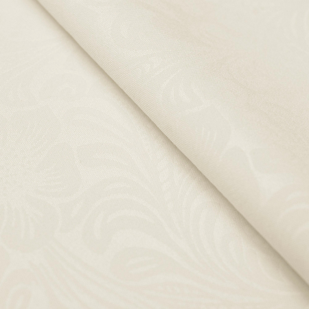 Tkanina żakardowa o jednolitym kolorze to elegancki materiał wyróżniający się charakterystycznym, strukturalnym wzorem powstającym bezpośrednio w procesie tkania.