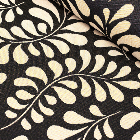 Tkanina gobelinowa to dekoracyjny materiał o gęstym splocie, który wyróżnia się eleganckimi, często artystycznymi wzorami.