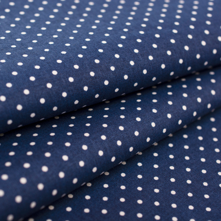 Tkanina bawełniana o splocie płóciennym, wyprodukowana w Polsce.