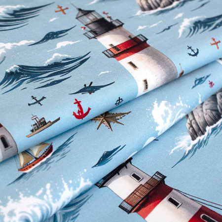 Wzorzysta dzianina bawełniana - Singiel - wykonana z naturalnych włókien, jest oddychająca, miękka i bardzo przyjemna dla skóry.