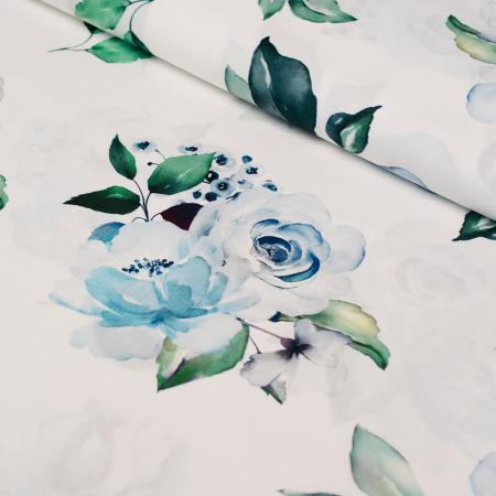 Tkanina dekoracyjna&nbsp;z pięknym wzorem w motywie kwiatowym.