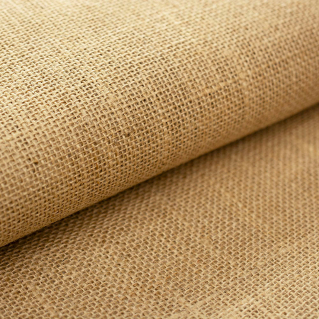 Tkanina Juta, biodegradowalny materiał wytworzony w 100% z włókna naturalnego.