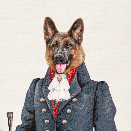 Tkanina żakard gobelinowy, panel na poduszkę.