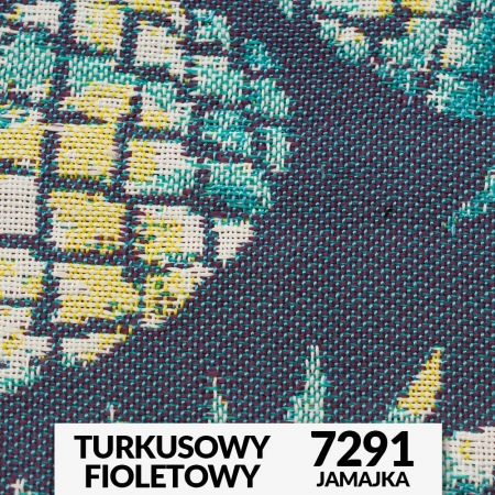 Ogrodowa tkanina JAMAJKA w wesołym wzorze ananasów, rewelacyjnie ozdobi niejeden taras, ogród czy balkon.