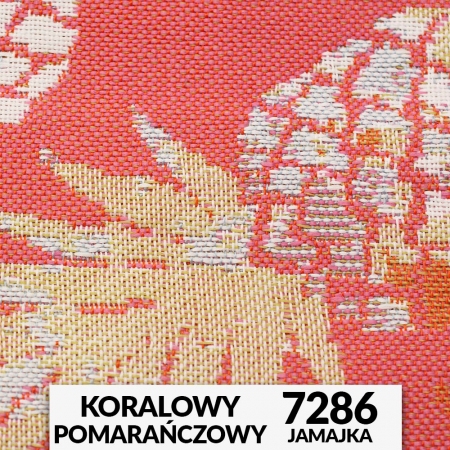 Ogrodowa tkanina JAMAJKA w wesołym wzorze ananasów, rewelacyjnie ozdobi niejeden taras, ogród czy balkon.