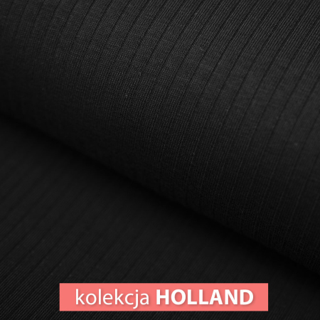 Dzianina Rib Original z kolekcji Holland to bawełniana dzianina o fakturze wąskiego prążka.