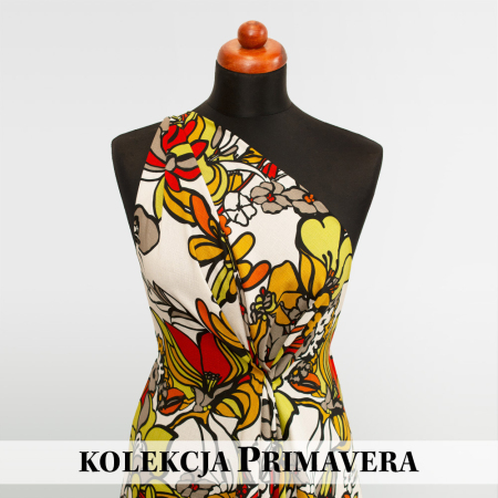 Lekka, miękka i pięknie lejąca tkanina o ciekawej fakturze subtelnie nawiązującej do struktury lnu.