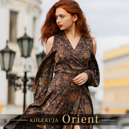 Wiskoza z kolekcji Orient to modna tkanina o miękkiej, lejącej strukturze.