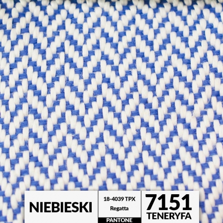 Ogrodowa tkanina TENERYFA w modnym wzorze jodełki, rewelacyjnie ozdobi niejeden taras, ogród czy balkon.